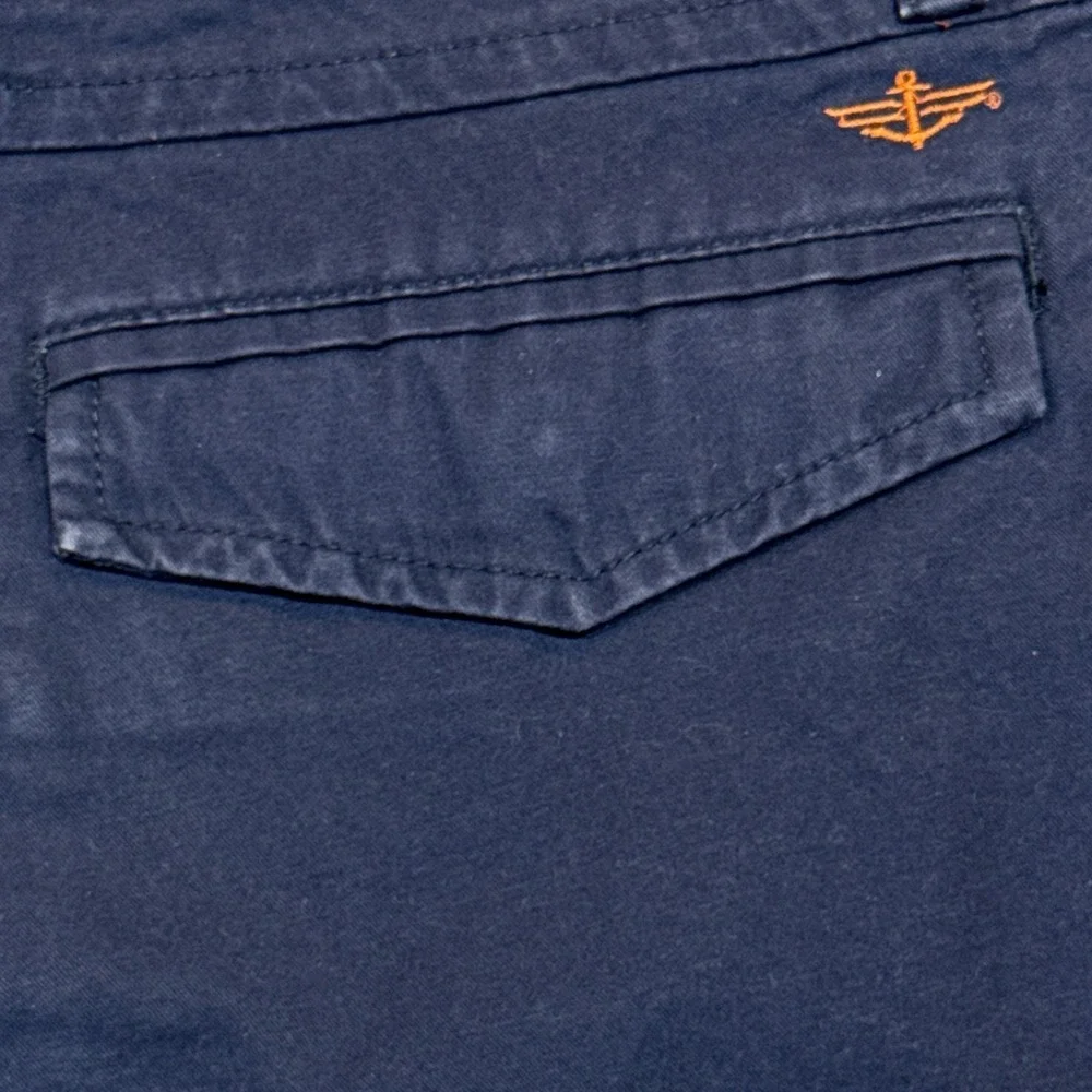 Dockers Chino Shorts Mens 36 Navy Blue Flat Front Cotton Preppy Casual